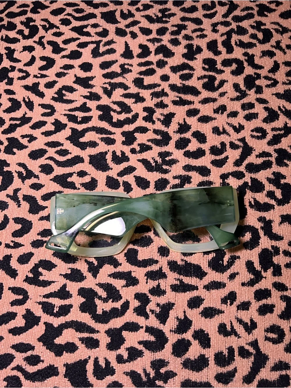 Green Thick Frame Blue-Light Glasses — Never Worn 👓🤎
